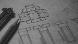 Technical CAD drafting and engineering drawing details used in construction documentation.